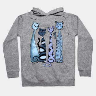 Blue cats Hoodie